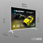 TV LCD 43" - BLAUPUNKT 43UBG6010S, UHD 4K, Smart TV, DVB-T2 (H.265), Blanco - Imagen 6