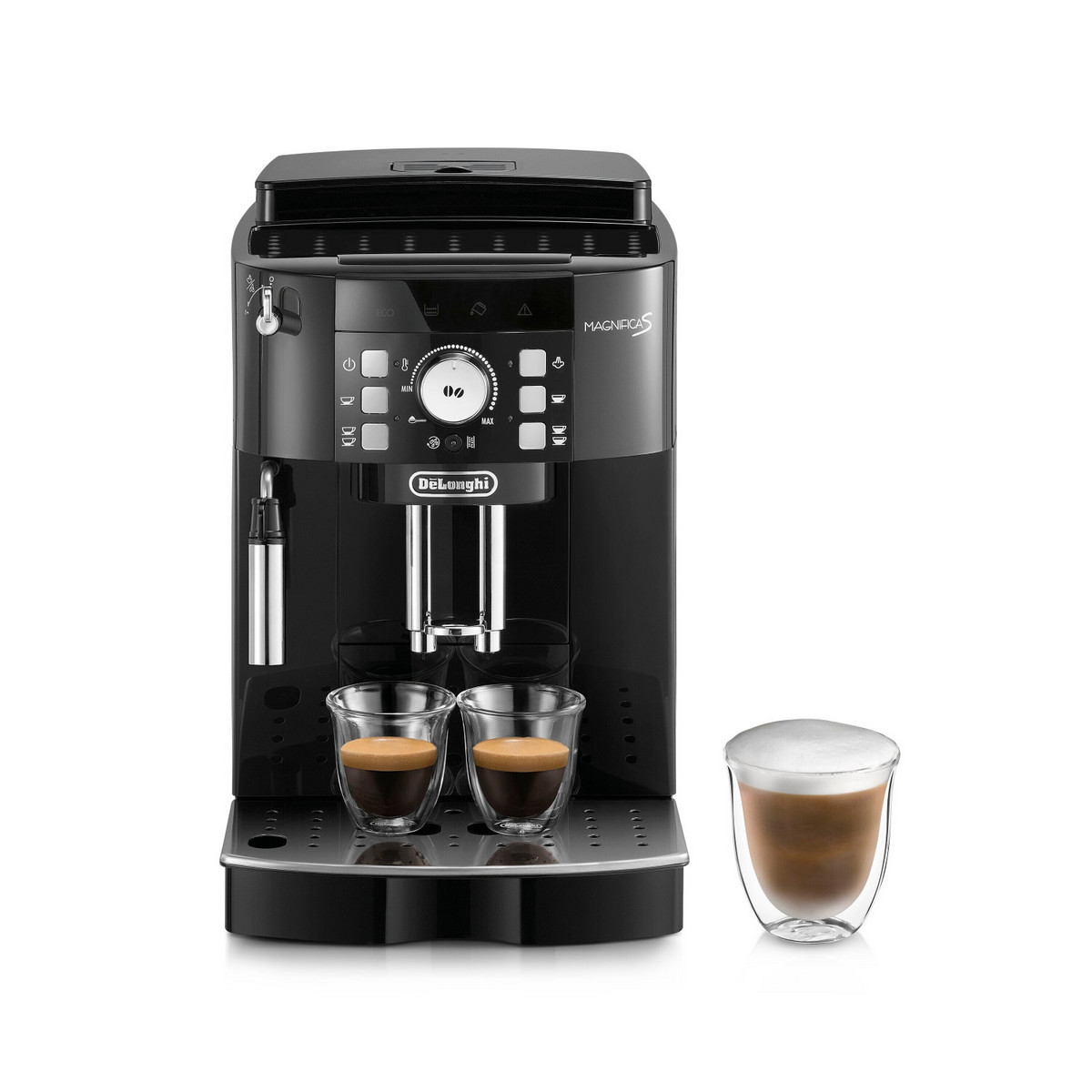 145239922_1 DE Cafetera automática - DE LONGHI Magnifica S ECAM 21.110.B, 15 bar, 1450 W, 2 tazas, Negro - Imagen 1
