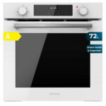 Horno multifunción - CECOTEC Bolero Hexa M226000 Glass White A, Montaje en Pared, Hidrolítica, 71 l, 57,9 cm, 300