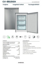 Ficha técnica Congelador vertical - INFINITON CV-88L8XEH, 85 l, 84,5 cm, Inox - Imagen 2