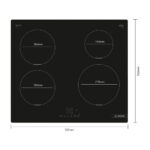 BOSCH Placa de inducción - BOSCH PUE611BB5J, 4.0000 zonas, 59,20 cm, Negro - Imagen 2