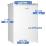 SAUBER Congelador vertical - SAUBER SERIE 3-CV8424WH, 81 l, 85 cm, Blanco - Imagen 4