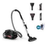 PHILIPS Aspirador con bolsa - PHILIPS 6000 series XD6142/12, 900 W, Potencia de succión 750 W, Depósito 4 l, Negro