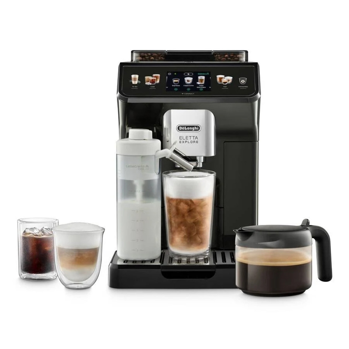 146023855_1 DE Cafetera superautomática - DE LONGHI ECAM452.67.G, 19 bar, 1,450 W, 1 tazas, Gris - Imagen 1