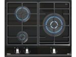 Teka Placa de gas - Teka GZC 63310, 3 zonas, Gas natural, ExactFlame, 60 cm, Negro