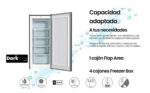 INFINITON Congelador vertical - INFINITON CV-140L25DEV, 145 l, 125,9 cm, Dark Inox - Imagen 4
