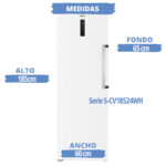 Ficha técnica Congelador vertical - SAUBER SERIE 5-CV18524WH, 143 cm, Blanco - Imagen 4