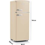 Frigorífico dos puertas - SEVERIN RKG 8933, Altura 144 cm, Capacidad 206 l, Crema - Imagen 4