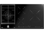 Teka Placa híbrida - Teka JZC 94313 ABN, Inducción + Gas, 4 zonas, Zona grande 28 cm, Gas natural, 90 cm, Negro - Imagen 2