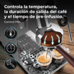 CECOTEC Cafetera express - CECOTEC Baristeo Intima, 15 bar, 1550 W, 2 tazas, 300 - Imagen 5