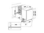 Whirlpool Lavavajillas integrable - Whirlpool WI 7020 PF, 14 cubiertos, 8 programas, 60 cm, Tercera bandeja, PowerClean Pro, Sin panelar - Imagen 2
