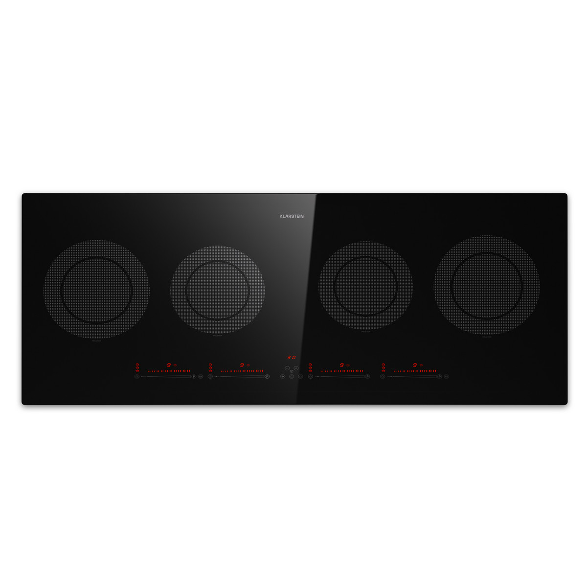 148837569_1 KLARSTEIN Placa de inducción - KLARSTEIN Masterzone 90 Slim Round, 4 zonas, 90 cm, Negro - Imagen 1