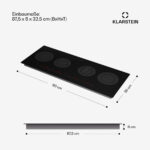 KLARSTEIN Placa de inducción - KLARSTEIN Masterzone 90 Slim Round, 4 zonas, 90 cm, Negro - Imagen 7