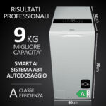 HAIER Lavadora carga superior - HAIER HW90-BPD13386U-S, 9 kg, 1300 rpm, 12 programas, Blanco - Imagen 5