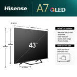 HISENSE TV QLED - HISENSE 43A7NQTUK, UHD 4K, Smart TV, Gris - Imagen 3