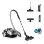 PHILIPS Aspirador con bolsa - PHILIPS 8000 series XD8152/12, 900 W, Depósito 4 l, Gris, Metálico