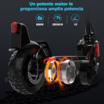 HITWAY Patinete eléctrico - HITWAY H9 Electric Scooter, batería 15,6-27Ah, 3 velocidades, intermitentes, neumáticos todoterreno 10", Pot. máx. 800 W, - Imagen 3