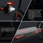 HITWAY Patinete eléctrico - HITWAY H9 Electric Scooter, batería 15,6-27Ah, 3 velocidades, intermitentes, neumáticos todoterreno 10", Pot. máx. 800 W, - Imagen 8
