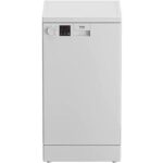 Beko Lavavajillas - Beko DVS05024W, 10 servicios, 5 programas, 45 cm, Media carga, Clean&Shine™, Blanco