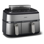 PHILIPS Freidora de aire - PHILIPS NA555/00, 2750 W, 9 l, Plata