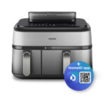PHILIPS Freidora de aire - PHILIPS NA555/00, 2750 W, 9 l, Plata - Imagen 5