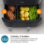 PHILIPS Freidora de aire - PHILIPS NA555/00, 2750 W, 9 l, Plata - Imagen 8