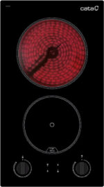 CATA Placa de vitrocerámica - CATA VI 302, 2 zonas, 29 cm, Negro
