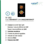 CATA Placa de vitrocerámica - CATA VI 302, 2 zonas, 29 cm, Negro - Imagen 3