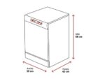 Smeg Lavavajillas - Smeg LVFABBL3, 13 Servicios, 11 Programas, 59 cm Ancho, Libre Instalación, Negro - Imagen 2