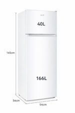 VOK Frigorífico dos puertas - VOK EVR-206DEW, Altura 145 cm, Blanco - Imagen 2