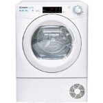 Candy Secadora bomba de calor - Candy Smart Pro CSOE H9A2TE-S, 9kg, 15 programas, Wi-Fi, Función anti-arrugas, Blanco