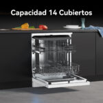 VOK Lavavajillas libre instalación 60 cm - VOK EVD-14FCWAD, 8 programas, 60 cm, Blanco - Imagen 6