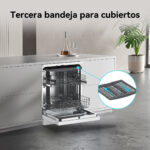 VOK Lavavajillas libre instalación 60 cm - VOK EVD-14FCWAD, 8 programas, 60 cm, Blanco - Imagen 8