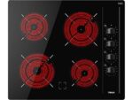 Teka Placa vitrocerámica - Teka TBC 64000 XFL, 4 zonas, Zona grande 18 cm, 60 cm, Negro