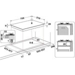 HOTPOINT Placa de gas - HOTPOINT 869991005850, 5.0000 zonas, Natural Gas (NG), 750 mm, Acero - Imagen 3
