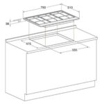 HOTPOINT Placa de gas - HOTPOINT 869991005850, 5.0000 zonas, Natural Gas (NG), 750 mm, Acero - Imagen 4