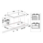 HOTPOINT Placa de gas - HOTPOINT 869991005850, 5.0000 zonas, Natural Gas (NG), 750 mm, Acero - Imagen 5