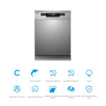 Lavavajillas libre instalación 60 cm - EDESA 926270299, 14 servicios, 7 programas, 59,8 cm, Inox - Imagen 3