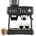Breville Cafetera express - Breville Barista Max+ VCF152X, 1600 W, 15 bar, Hasta 3 tazas, Molinillo Tap&Go, Negro
