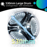 CHIQ Lavadora carga frontal - CHIQ CW07123863AX, 7 kg, 1200 rpm, 16 programas, Gris oscuro - Imagen 8