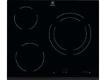 Electrolux Placa vitrocerámica - Electrolux EHF6231IOK, 3 zonas, Zona grande 27 cm, 60 cm, Negro
