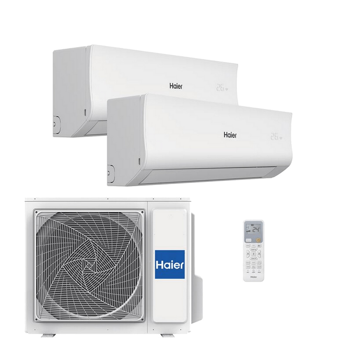 152097527_1 HAIER Aire acondicionado Split 2 x 1 - HAIER Tide-R, 2752 fg/h, Función Inverter, Blanco - Imagen 1