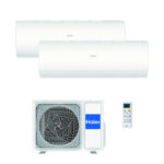 HAIER Aire acondicionado Split 2 x 1 - HAIER Perla Premium, 2322 fg/h, Función Inverter, Blanco