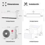 LG Aire acondicionado Split 1 x 1 - LG MAGNA12MX.SET, 3010 fg/h, Función Inverter, Blanco - Imagen 3