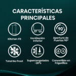 HISENSE Congelador vertical - HISENSE FT3K310SEWE, 312 l, 51,0 cm, Blanco - Imagen 3