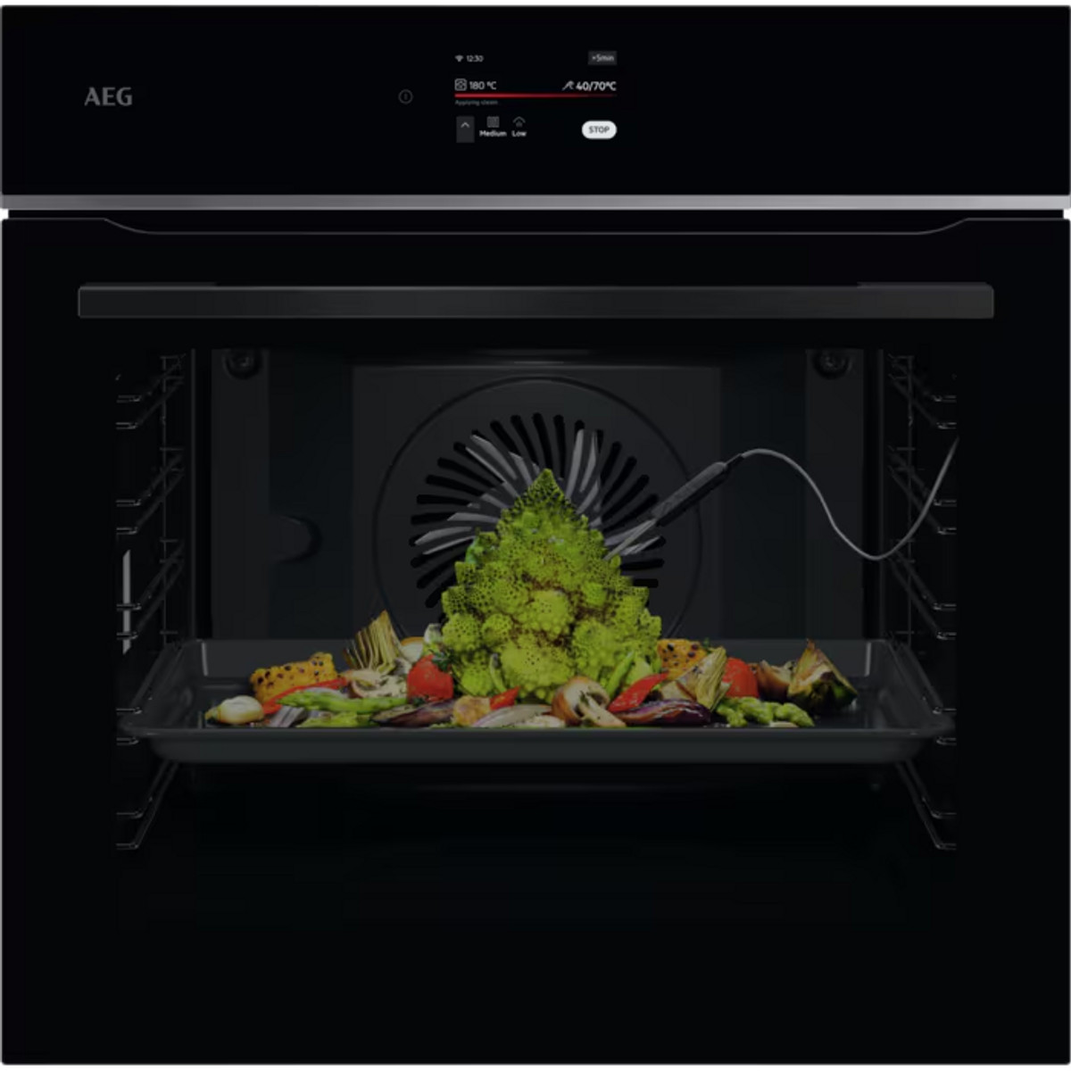 152123212_1 AEG Horno multifunción - AEG 944 035 078, Libre instalación, Pirolítico, 71 l, 59,5 cm, Negro - Imagen 1