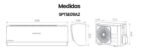 Aire acondicionado Split 1x1 - INFINITON SPTSE09A2, 9000 fg/h, Función Inverter, Blanco - Imagen 8