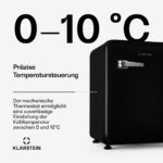 Nevera pequeña - KLARSTEIN Audrey Evo Mini Fridge 68, Altura 67 cm, Negro - Imagen 4
