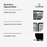 Nevera pequeña - KLARSTEIN Audrey Evo Mini Fridge 68, Altura 67 cm, Negro - Imagen 6