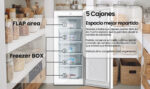 INFINITON Congelador vertical - INFINITON CV-A125B, 140 l, 125,9 cm, Blanco - Imagen 5